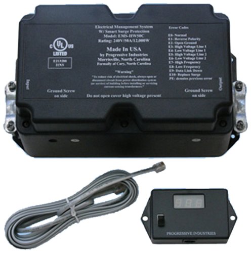 Progressive Industries EMSHW50C 50 Amp Hardwired RV Surge Protector with Remote Display