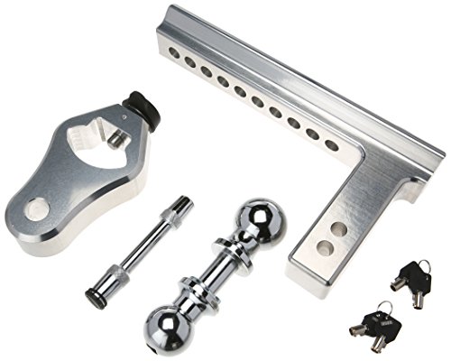 Trimax TRZ12AL Adjustable Aluminum Trailer Hitch Mount with Dual Ball