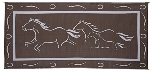 Ming's Mark GH8187 Reversible Patio Mat with Horse Design 8' x 18'