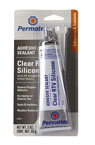 Permatex 80050 Clear RTV Silicone Adhesive Sealant 3oz