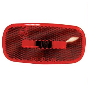 Peterson Fluid V2549R Rectangular Clearance Light with Red Lens and Reflex