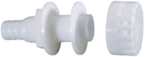 Attwood Marine 3886-3 3/4" Acetal Thru-Hull Fitting with Strainer White