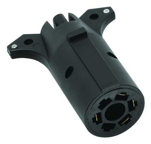 Wesbar 707282 7-Way Round to 4-Flat Female Trailer Wiring Adapter