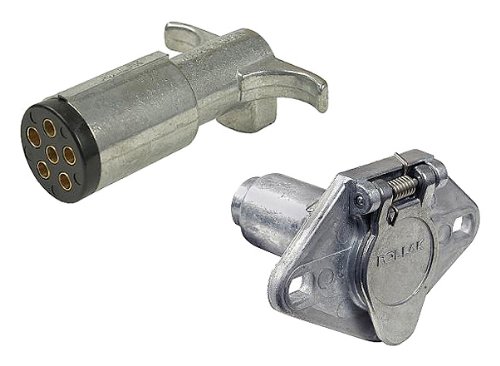 Pollak 11-604EP 6-Way Trailer Connector Plug without Cable Guard