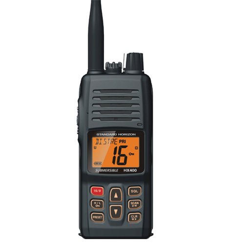 Standard Horizon HX400 Submersible 5W Handheld VHF Radio with LMR and Voice Scrambler