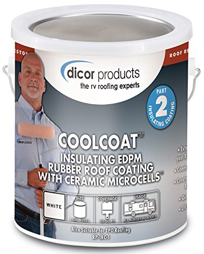 Dicor RP-IRC-1 Coolcoat Insulating Coating for Rubber RV Roofs 1 Gallon White