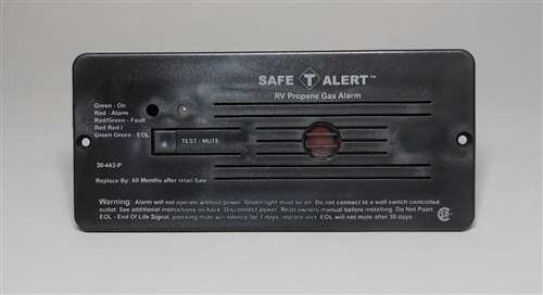 MTI Industries 30442PBL 12V Propane Gas Detector for RV Flush Mount