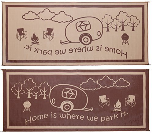 Ming's Mark RH8187 RV Home Mat 8' x 18' Brown/Beige