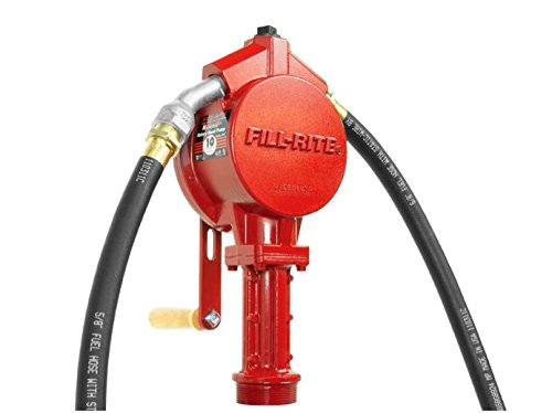 Fill-Rite FR112 Rotary Hand Pump 10 GPM with 8' Hose and Telescoping Suction Pipe