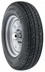Americana Tire & Wheel 3S440 ST205/75D14 Trailer Tire and Wheel Assembly with White Spoke Wheel