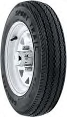 Americana Tire & Wheel 30780 5.30-12 Bias Trailer Tire on White Spoke Rim