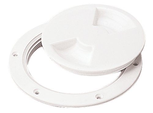 Sea-Dog Line 3371501 Screw-Out Deck Plate 5 Inch White