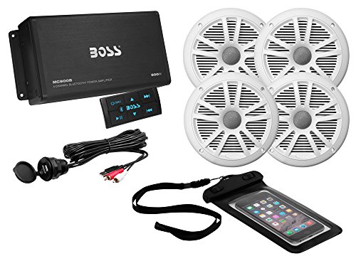 Boss Audio Systems ASK904B.64 4-Channel Bluetooth Amplifier Kit with 6.5" Speakers