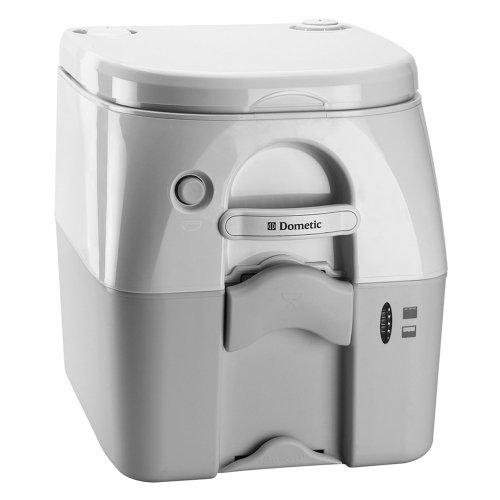 Dometic 301197506 975MSD Portable Toilet 5 Gallon Gray with Brackets