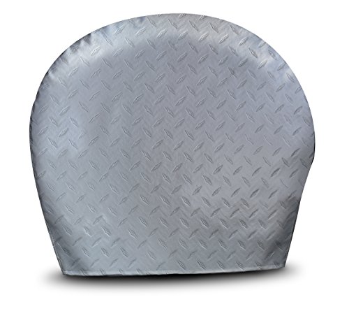 Adco Products 3756 Diamond Plate RV Tire Covers 43-45 Inch Set of 2