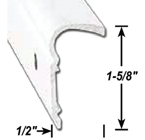 AP 0215110116 Non-Insert Roof Trim Polar White 16 ft RV Aluminum