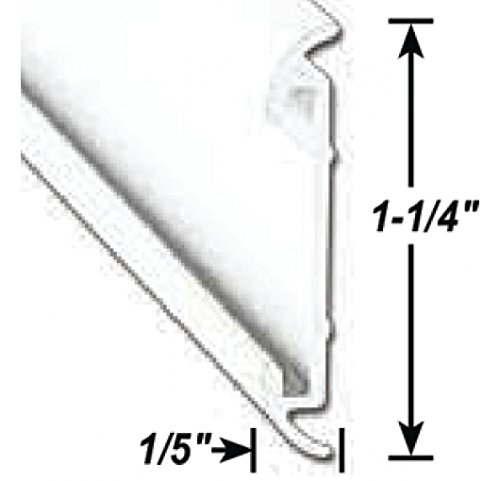 AP 0215460116 RV Aluminum Flat Trim Molding Insert Polar White 16 Ft
