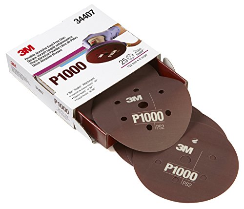 3M 34407 Hookit Flexible Abrasive Disc 6" P1000 Grit Dust-Free