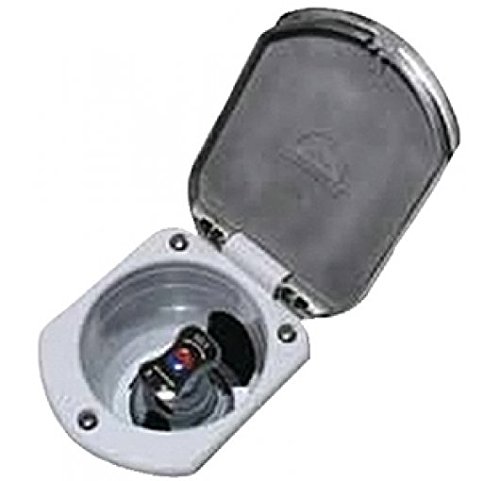 Scandvik 12134 Recessed Shower Mixing Valve Stainless Steel with White Cup