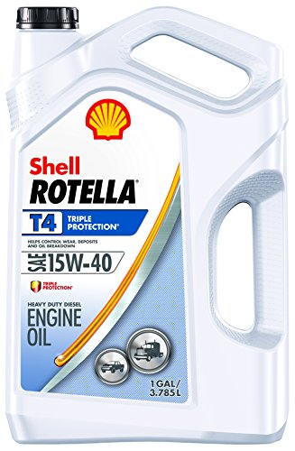 Shell Oil 550045126 Rotella T4 Triple Protection 15W-40 Heavy Duty Diesel Engine Oil 1 Gallon