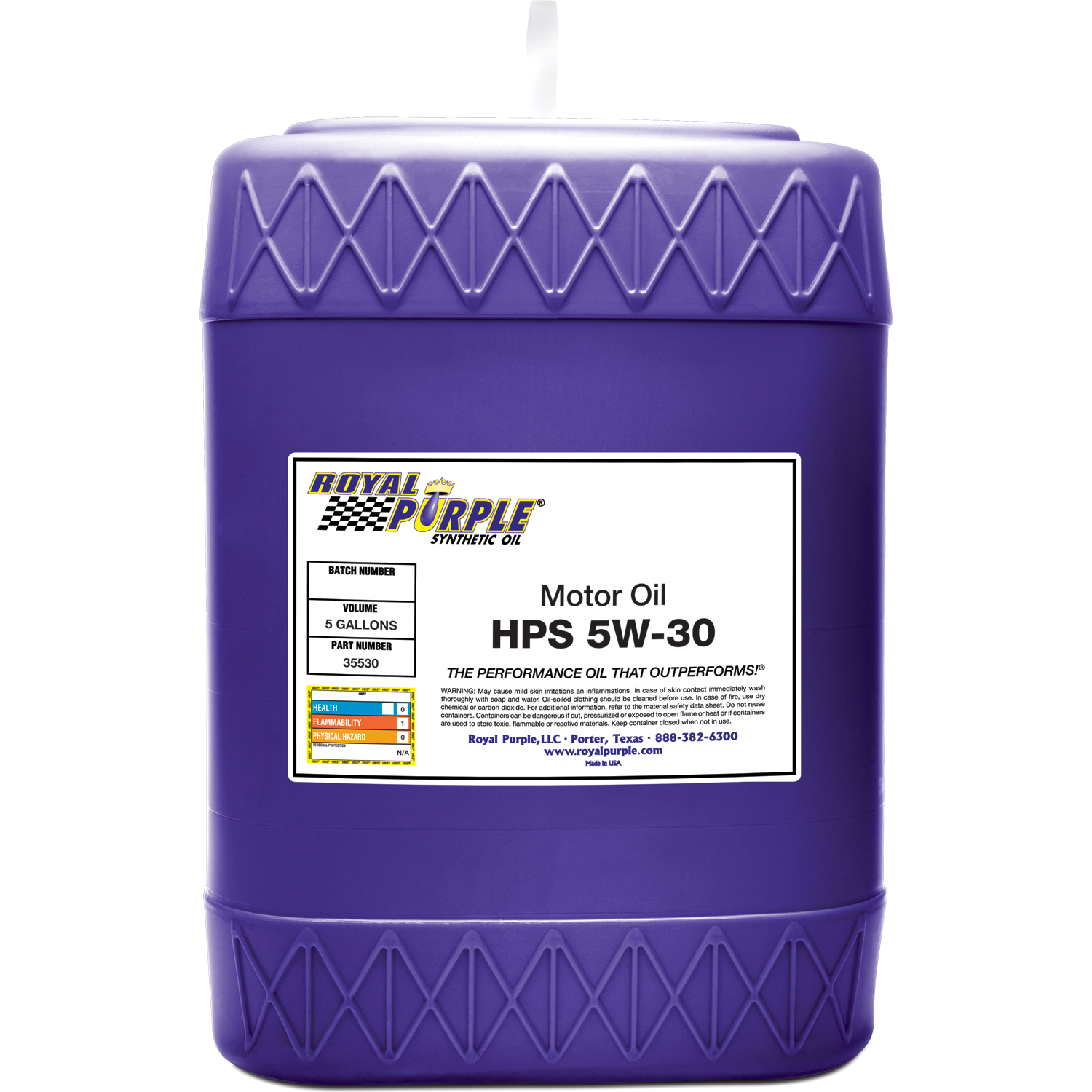 Picture of Royal Purple 35530 HPS 5W-30 High Performance Synthetic Motor Oil 5 Gallon