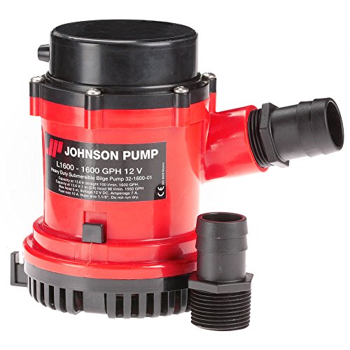 Johnson Pumps 16004-00 Heavy Duty Bilge Pump 1600 GPH 12V