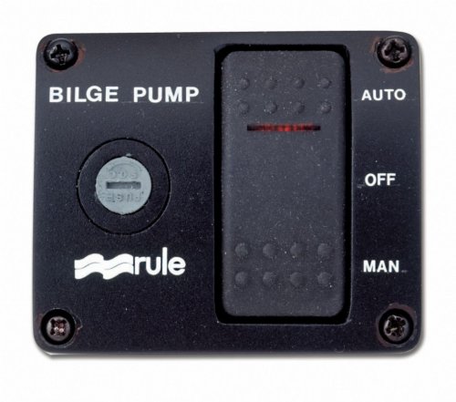 Rule Industries 43 3-Way Bilge Pump Panel Switch 12V Lighted Rocker