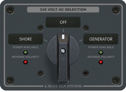 Blue Sea Systems 8363 AC Rotary Switch Panel 240VAC 65A 3-Pole