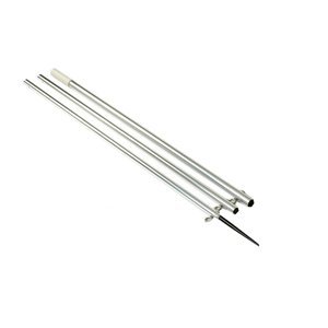Lee's Tackle MX8718CR 18.5' Bright Silver Outrigger Pole with Black Spike Step Tube 1.5"
