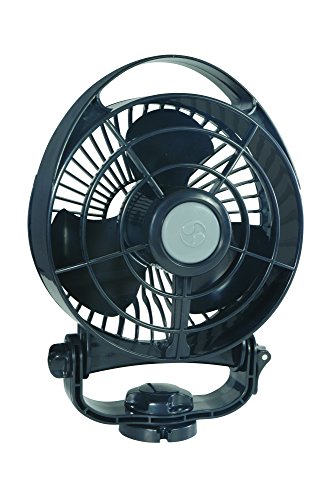 Caframo 748CABBX Bora 12V 3-Speed 6" Marine Fan Black
