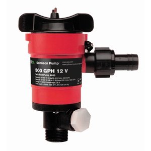 Johnson Pumps 48503 Twin Port Aerator Pump 500 GPH 12V