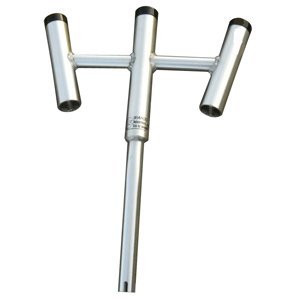 Wahoo Industries 104 Triple Rod Holder 30 Degree Bent Butt Aluminum