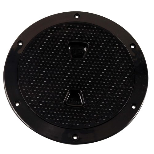 Beckson Marine DP62-B 6" Non-Skid Screw Out Deck Plate Black