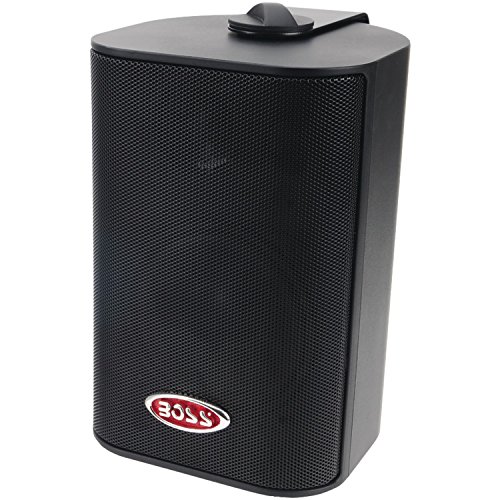 Boss Audio Systems MR43B 4" 3-Way Marine Enclosed Speaker System Black Pair
