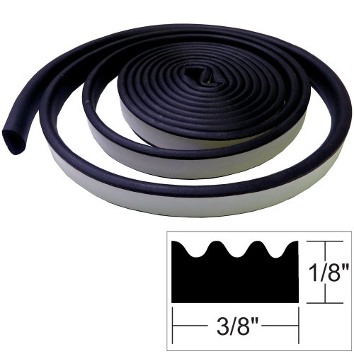 Taco Metals V30-0113B10-1 Weather Seal 1/8" x 3/8" Black EPDM Rubber 10 Foot