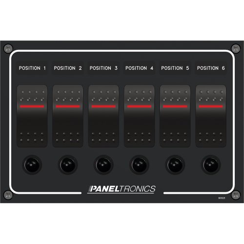 Paneltronics 9960023B DC 6-Position Illuminated Rocker Switch Panel ...