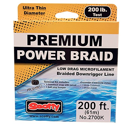 Scotty Downriggers 2700K Power Braid Downrigger Line 200 Lb Test 200 Ft