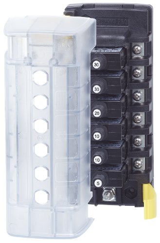 Blue Sea Systems 5050 6-Position Push Button Circuit Breaker Block