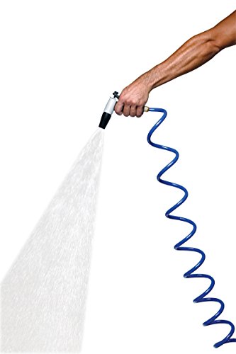 Hose Coil HS2500HP 25' Self-Coiling Water Hose with Flex Relief Blue