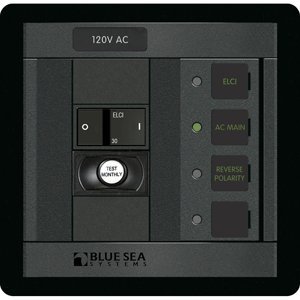 Blue Sea Systems 1502 360 Panel ELCI RCBO 30A Main 2-Pole Circuit Breaker