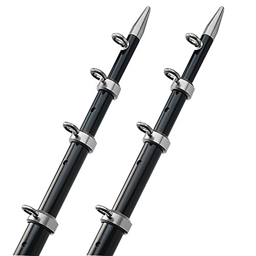 Taco Metals OT-0542BKA15-HD 15' Telescoping Outrigger Pole Black Silver Heavy Duty
