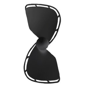 Caframo 70733BBG Replacement Fan Blade for Chinook Rocker Switch Model Black