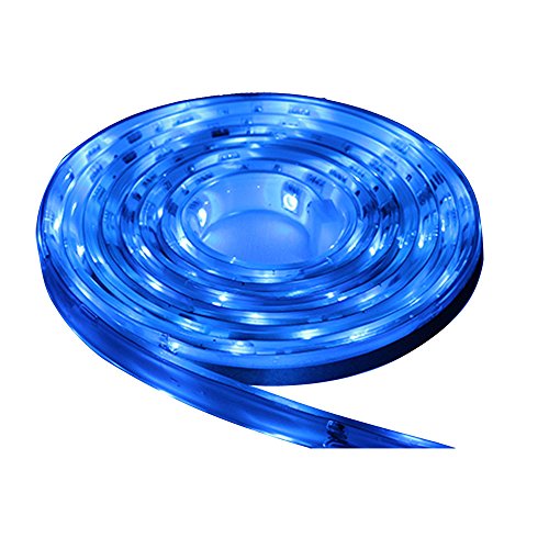 Lunasea Lighting LLB-453B-01-05 Blue Flexible LED Strip Light 12V 5M Waterproof