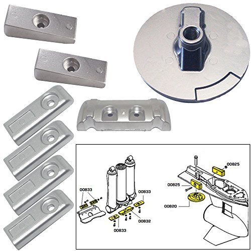 Tecnoseal 20816 Anode Kit for Mercury Verado 6 Outboard - Zinc with Hardware