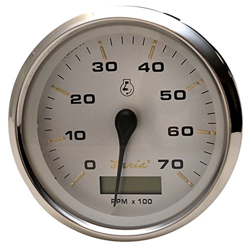 Faria Instruments 39040 Kronos 4" Tachometer Hourmeter 7000 RPM Gas Outboard