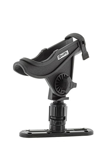 Scotty Downriggers 0282-BK Baitcaster/Spinning Rod Holder with Track Mount
