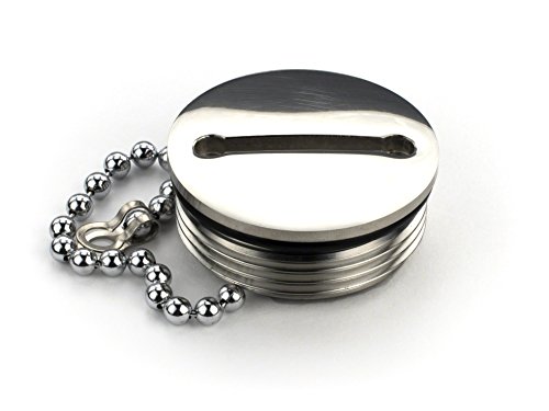 Whitecap Industries 6061C Replacement Deck Fill Cap and Chain for 1-1/2 Inch Stainless Steel Deck Fills