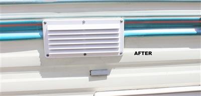 Leisuretime Products DV55W Dent Vent White 4-7/8 x 5-1/2 RV Body Repair Cover