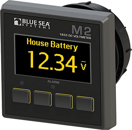 Blue Sea Systems 1833 M2 OLED Digital DC Voltmeter 4-Bank Monitor