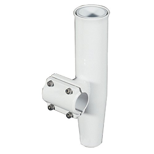 Lee's Tackle RA5201WH Clamp-On Rod Holder White Aluminum Horizontal Mount 1.050" Pipe